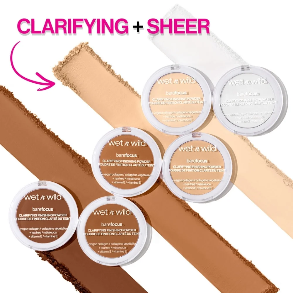 *3/15* NEW Wet N Wild Bare Focus Clarifying Finishing Powder Translucent Matte